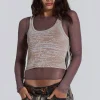 Lia Top in Taupe-Jaded London Cheap