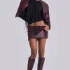 Lynx Faux Leather Mini Skirt-Jaded London Sale