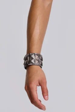 Mamba Studded Cuff Bracelet-Jaded London Online
