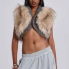 Meka Faux Fur Knit Shrug-Jaded London Best Sale