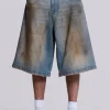 Mud Wash Colossus Jorts-Jaded London Online