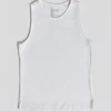 NTRLS White Rib Vest-Jaded London Cheap