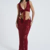 Odette Laddered Knit Maxi Skirt-Jaded London Online