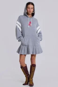 4 or Nothing Sweater Dress in Grey Marl-Jaded London Fashion