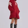 4 or Nothing Sweater Dress in Red-Jaded London Outlet