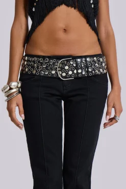 Osmium Studded Belt In Black-Jaded London Shop