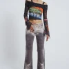 Ride a Cowboy Low Waist Flared Jeans-Jaded London Clearance