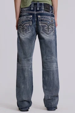 Rock Revival Mid Blue Gwen Bootcut Jeans-Jaded London Discount