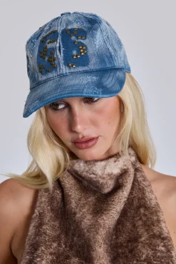 Route 66 Distressed Studded Cap-Jaded London Best Sale