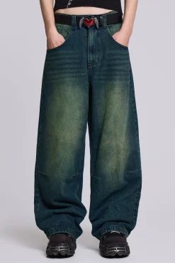 Sandblast Blue Wash Colossus Fit Jeans-Jaded London Discount