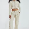 Santal Linen Cargo Trousers-Jaded London Clearance