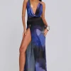 Sedona Blue Floral Maxi Dress-Jaded London Best