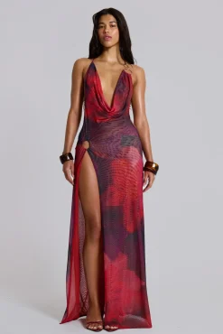 Sedona Red Maxi Dress-Jaded London Online