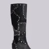 Shadow Studded Knee-High Boot-Jaded London Shop
