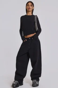 Solid Black XL Colossus Jeans-Jaded London New