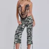 Stella Camo Leopard Cargo Capri Trousers-Jaded London Flash Sale