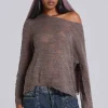Taupe Stray Knit-Jaded London Cheap