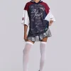 Touchdown Collar Football Shirt-Jaded London Fashion