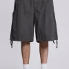Vintage Grey Parachute Cargo Shorts-Jaded London Best