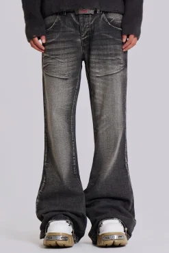 Washed Black Blaze Jeans-Jaded London Clearance