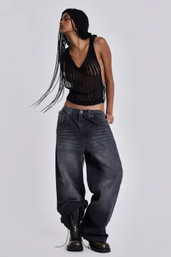 Washed Black Colossus Jeans-Jaded London Sale