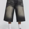 Washed Black Colossus Jorts-Jaded London Best Sale