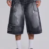 Washed Black Mason Jorts-Jaded London Store