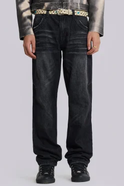 Washed Black Reed Jeans-Jaded London Outlet