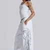 White Baggy Blade Joggers-Jaded London Online