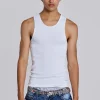 White Rib Full Length Vest-Jaded London Hot