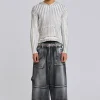 White Scrape Knit Hoodie-Jaded London Discount
