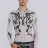 White Wings Mesh Top-Jaded London Clearance