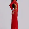 Ziva Dress in Red-Jaded London Cheap
